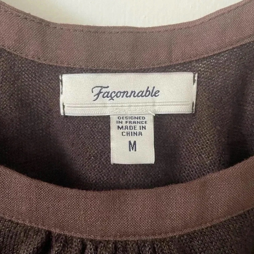 Faconnable 100% linen brown tank size M in excellent worn condition 🤎 - Picture 3 of 4